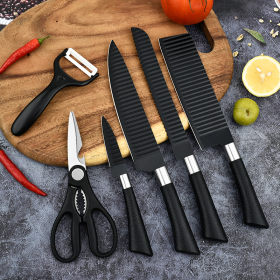 Kitchen Knife Set & Wooden Chopping Board Combo